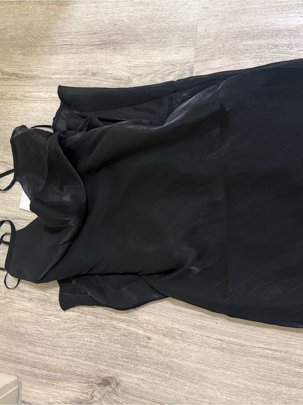 Forever 21 Black Satin Maxi Dress